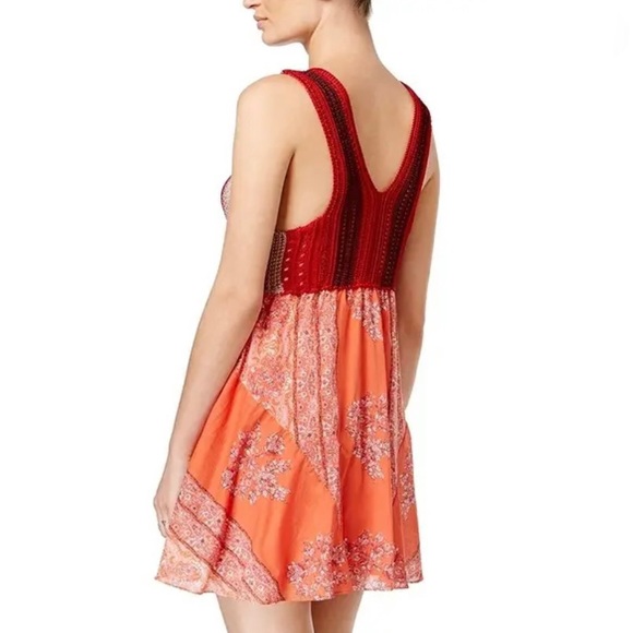 FREE PEOPLE Boho Crochet Mini Dress - Picture 2 of 9